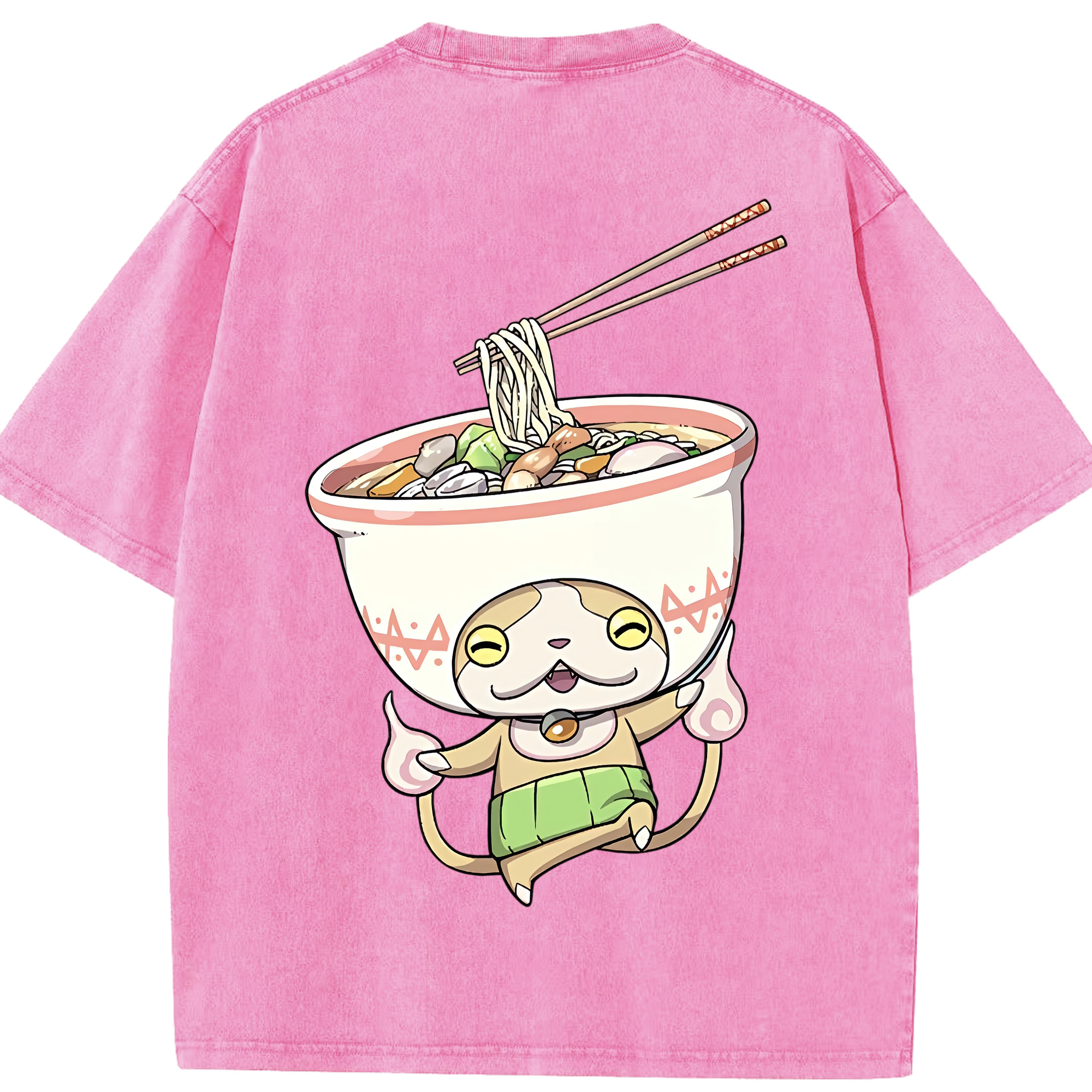 （画像用） 妖怪ウォッチ Yo-kai Watch 綿100% ヴィンテージ風 半袖Tシャツ（背面プリント）